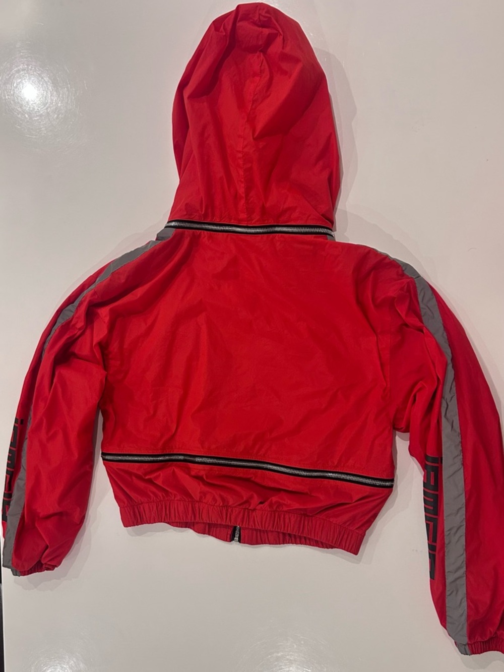 I.Am.Gia Hooded Crop Windbreaker Jacket with Reflective Details (Medium) - Picture 5 of 9